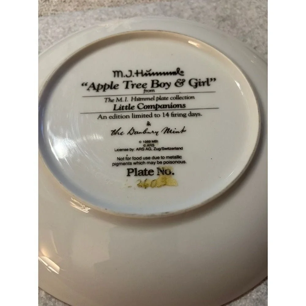 Plate Danbury Mint Apple Tree Boy and Girl